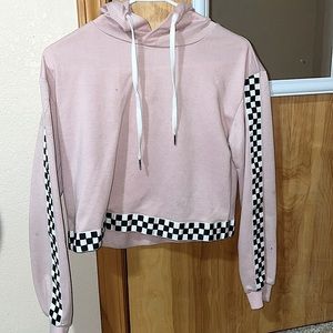 Pink cropped hoodie